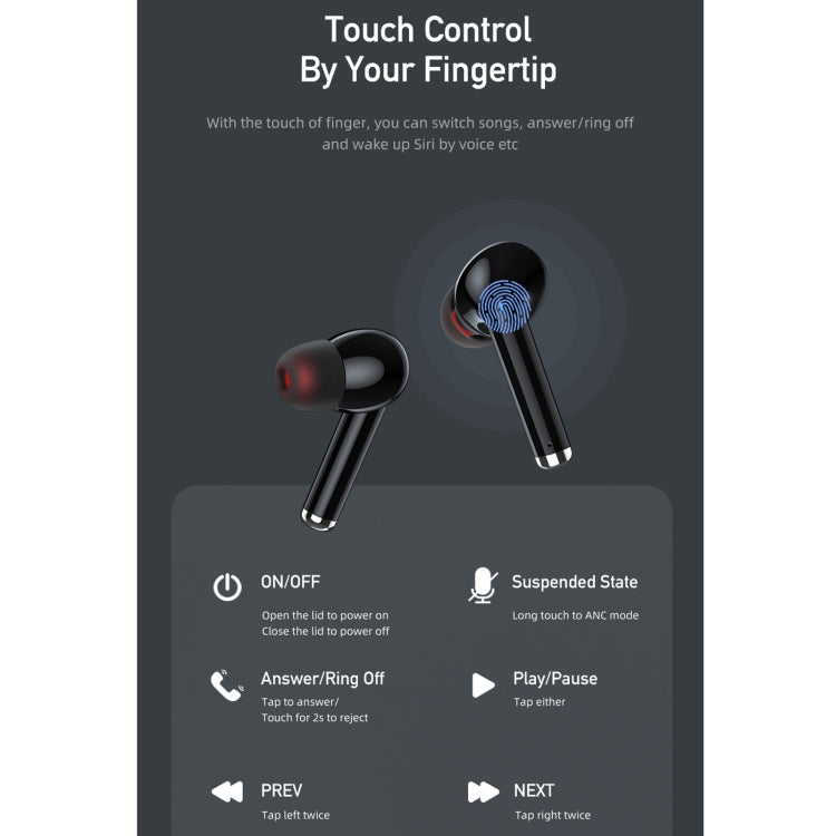 Awei TA8 Bluetooth 5.2 ANC Reducción activa de ruido Auricular inalámbrico Bluetooth, TA8