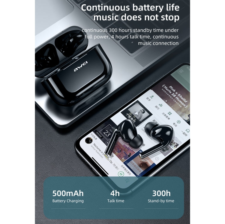 Wei T29 Bluetooth V5.0 TWS Auriculares deportivos inalámbricos verdaderos con estuche de carga