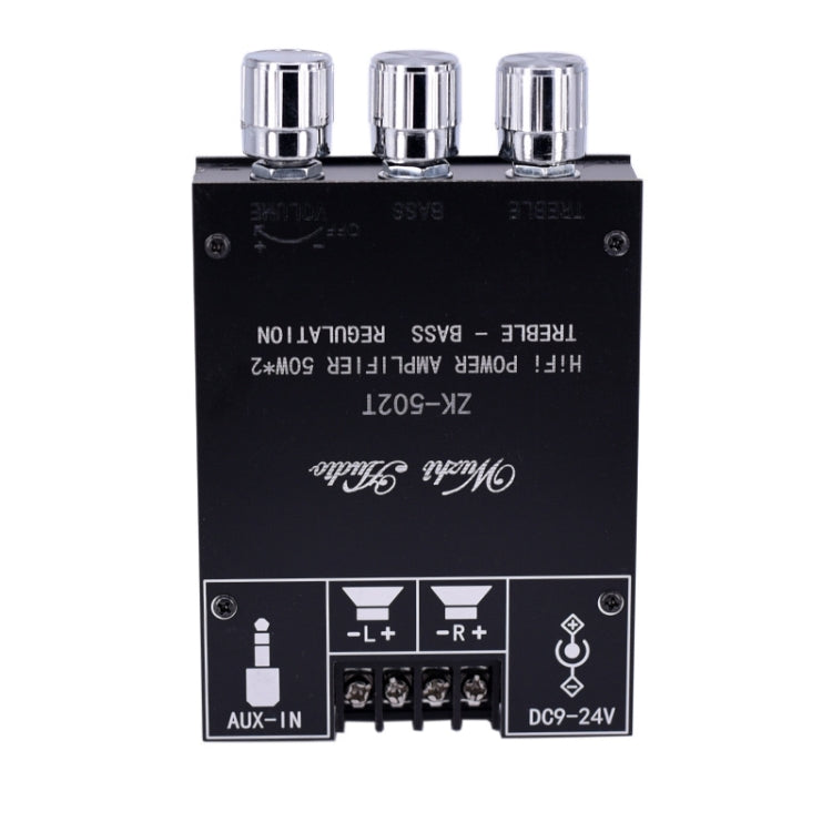 ZK-502T Bluetooth 5,0 50W x 2 inalámbrico TPA3116D2 estéreo HiFi Clase D Placa de Amplificador Amplificador de Audio estéreo, ZK-502T