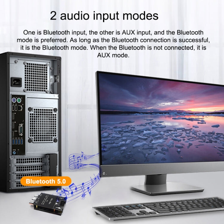 ZK-502T Bluetooth 5,0 50W x 2 inalámbrico TPA3116D2 estéreo HiFi Clase D Placa de Amplificador Amplificador de Audio estéreo, ZK-502T
