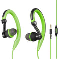 Mucro MB-232 Auriculares estéreo con cable y gancho para la oreja deportivos intrauditivos para correr y gimnasio, 3.5mm