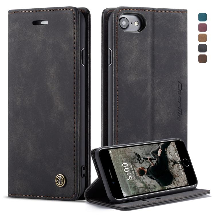 CaseMe-013 Funda de cuero con tapa horizontal esmerilada retro multifuncional para iPhone 6/6s, con ranura para tarjeta, soporte y billetera, For iPhone 6 / 6s