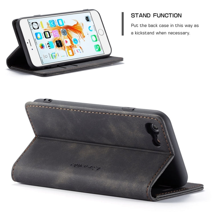 CaseMe-013 Funda de cuero con tapa horizontal esmerilada retro multifuncional para iPhone 6/6s, con ranura para tarjeta, soporte y billetera, For iPhone 6 / 6s