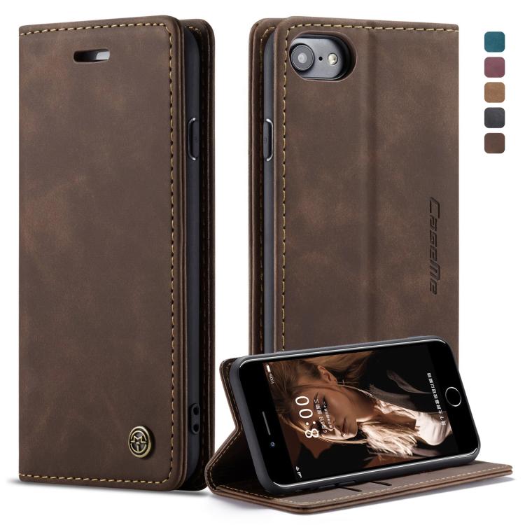 CaseMe-013 Funda de cuero con tapa horizontal esmerilada retro multifuncional para iPhone 6/6s, con ranura para tarjeta, soporte y billetera, For iPhone 6 / 6s