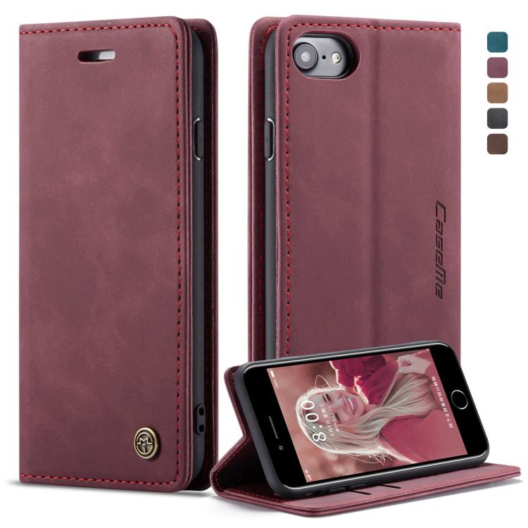 CaseMe-013 Funda de cuero con tapa horizontal esmerilada retro multifuncional para iPhone 6/6s, con ranura para tarjeta, soporte y billetera, For iPhone 6 / 6s