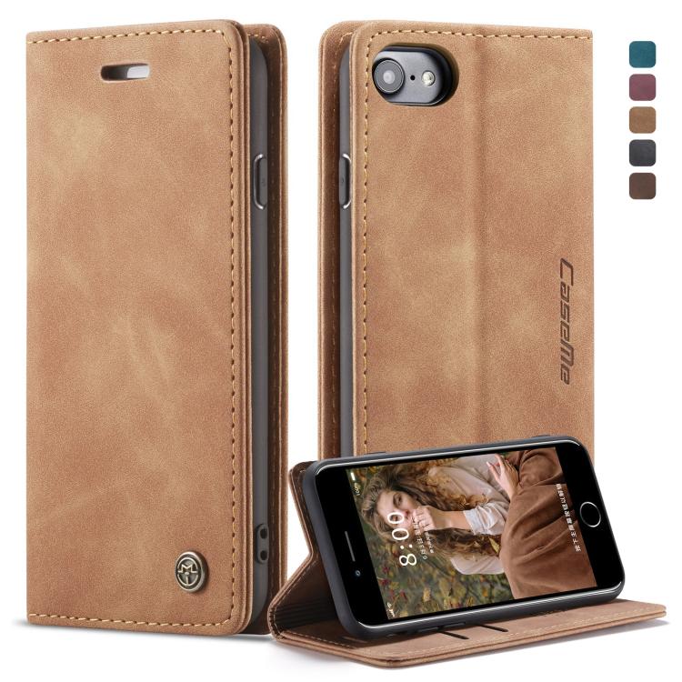 CaseMe-013 Funda de cuero con tapa horizontal esmerilada retro multifuncional para iPhone 6/6s, con ranura para tarjeta, soporte y billetera, For iPhone 6 / 6s