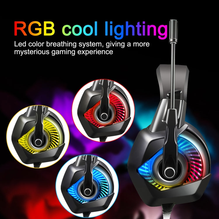 ONIKUMA K6 Auriculares estéreo envolventes para juegos con micrófono y luces RGB