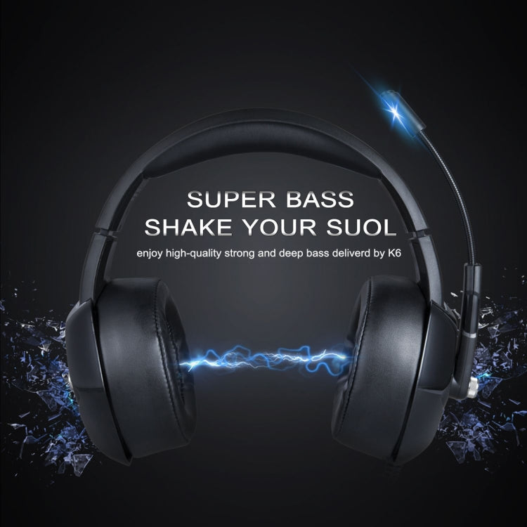 ONIKUMA K6 Auriculares estéreo envolventes para juegos con micrófono y luces RGB