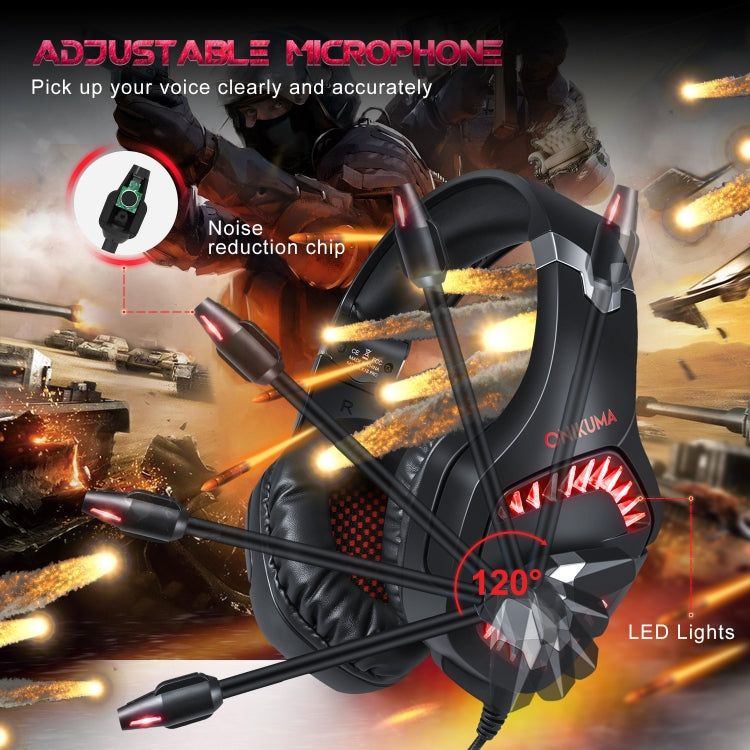 ONIKUMA K1 PRO Auriculares estéreo envolventes para juegos con micrófono y luces LED