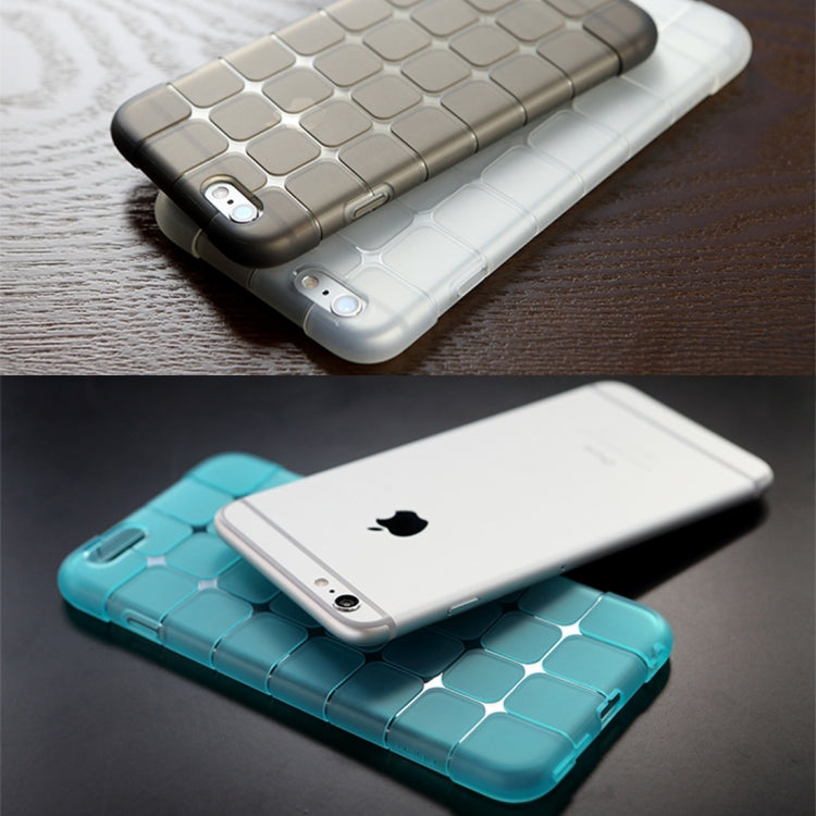 Serie Rock Magic Cube para iPhone 6 Plus y 6s Plus Funda protectora trasera transparente de TPU suave