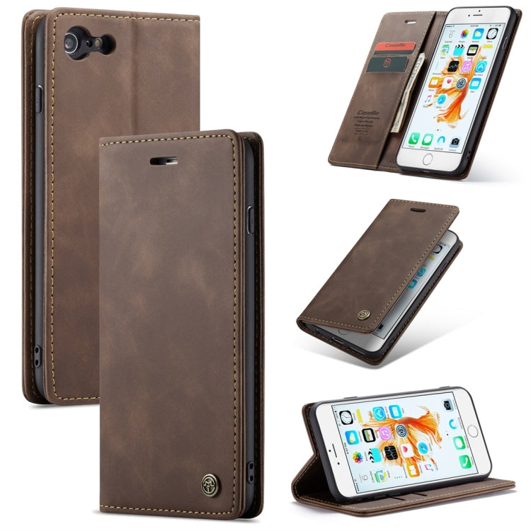 CaseMe-013 Funda de cuero con tapa horizontal esmerilada retro multifuncional para iPhone 6 Plus / 6s Plus, con ranura para tarjeta, soporte y billetera, For iPhone 6 Plus / 6s Plus
