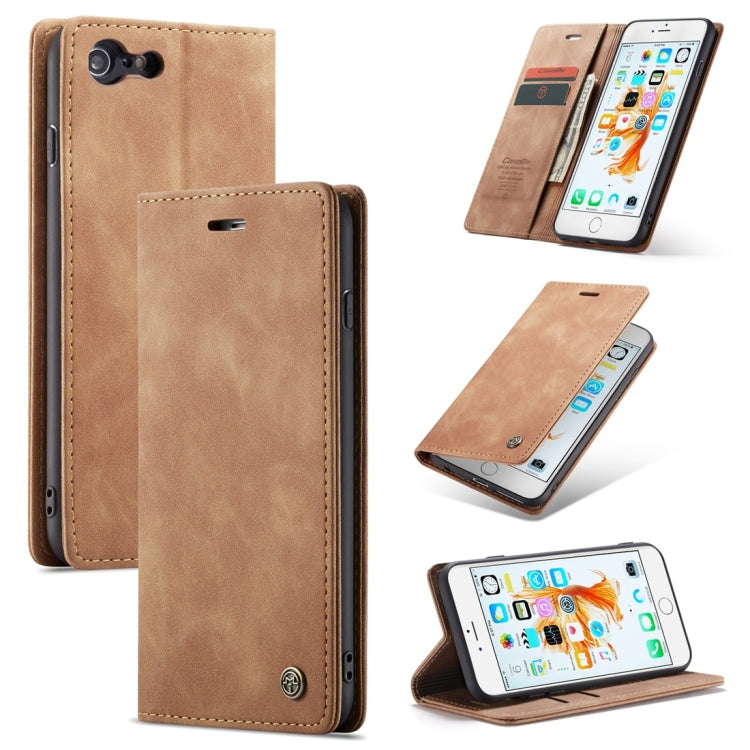 CaseMe-013 Funda de cuero con tapa horizontal esmerilada retro multifuncional para iPhone 6 Plus / 6s Plus, con ranura para tarjeta, soporte y billetera, For iPhone 6 Plus / 6s Plus