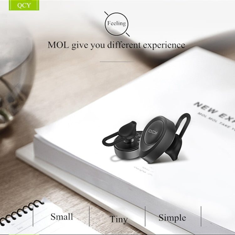 QCY J11 Auricular inalámbrico Bluetooth 4.1 de conducción universal con micrófono para teléfonos inteligentes u otros dispositivos Bluetooth, distancia efectiva de Bluetooth: 10 M