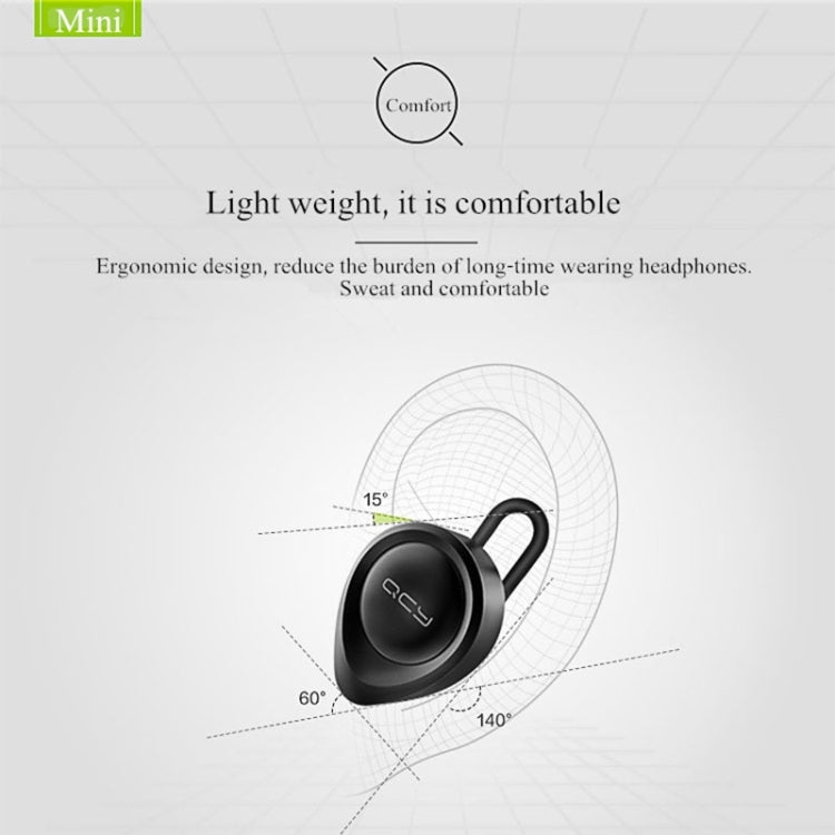 QCY J11 Auricular inalámbrico Bluetooth 4.1 de conducción universal con micrófono para teléfonos inteligentes u otros dispositivos Bluetooth, distancia efectiva de Bluetooth: 10 M