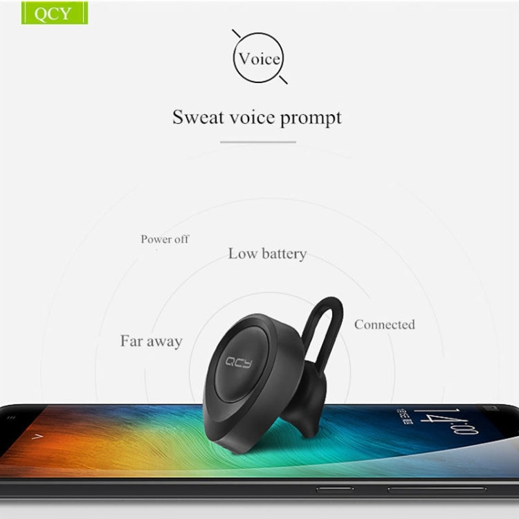 QCY J11 Auricular inalámbrico Bluetooth 4.1 de conducción universal con micrófono para teléfonos inteligentes u otros dispositivos Bluetooth, distancia efectiva de Bluetooth: 10 M