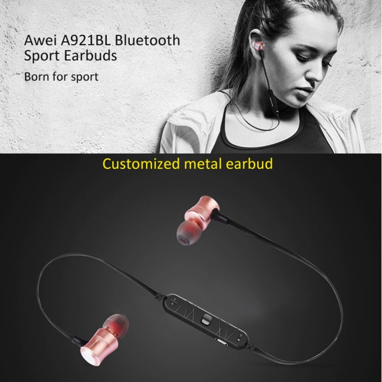 AWEI A921BL Auricular Bluetooth magnético deportivo inalámbrico con control por cable + micrófono