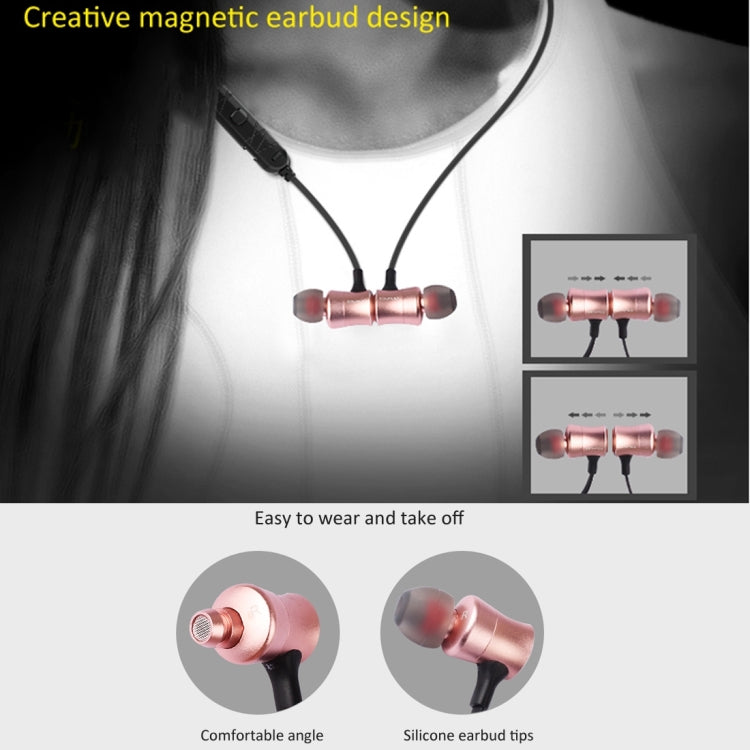 AWEI A921BL Auricular Bluetooth magnético deportivo inalámbrico con control por cable + micrófono