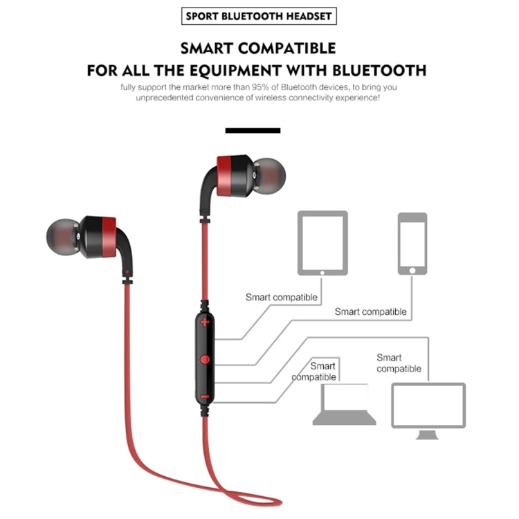 Auricular Bluetooth inalámbrico deportivo AWEI A960BL con control de cable, compatible con llamadas manos libres