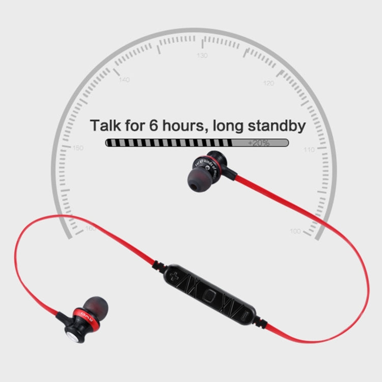 Auricular Bluetooth magnético deportivo inalámbrico AWEI A980BL con control de cable, compatible con llamada manos libres
