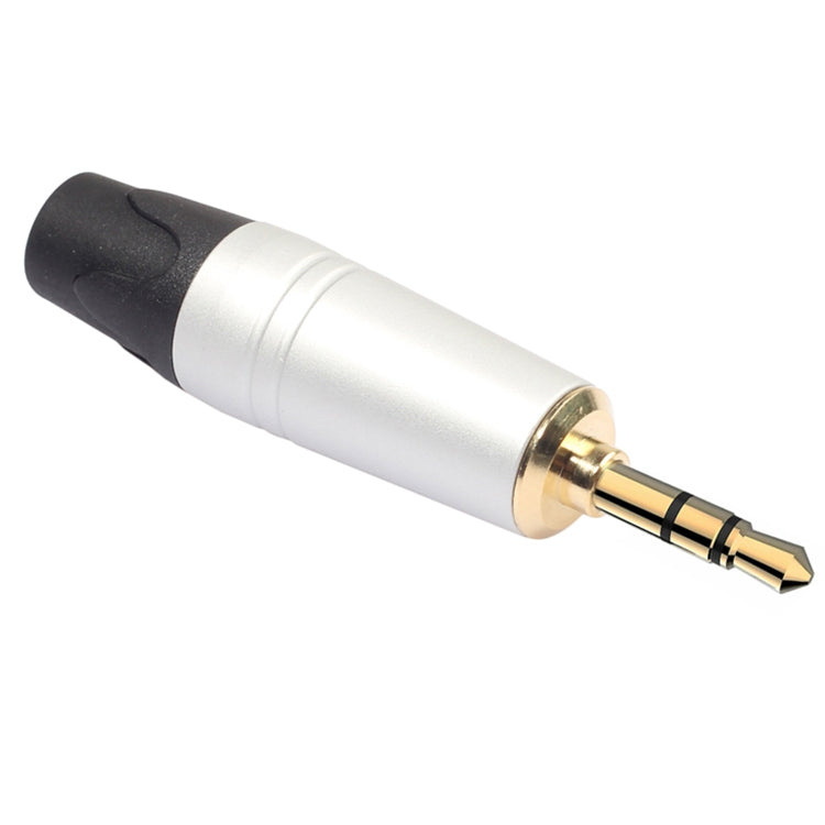 Mini conector de Audio de 3,5mm, adaptador de auriculares chapado en oro para auriculares estéreo DIY, auriculares y auriculares de reparación, Silver