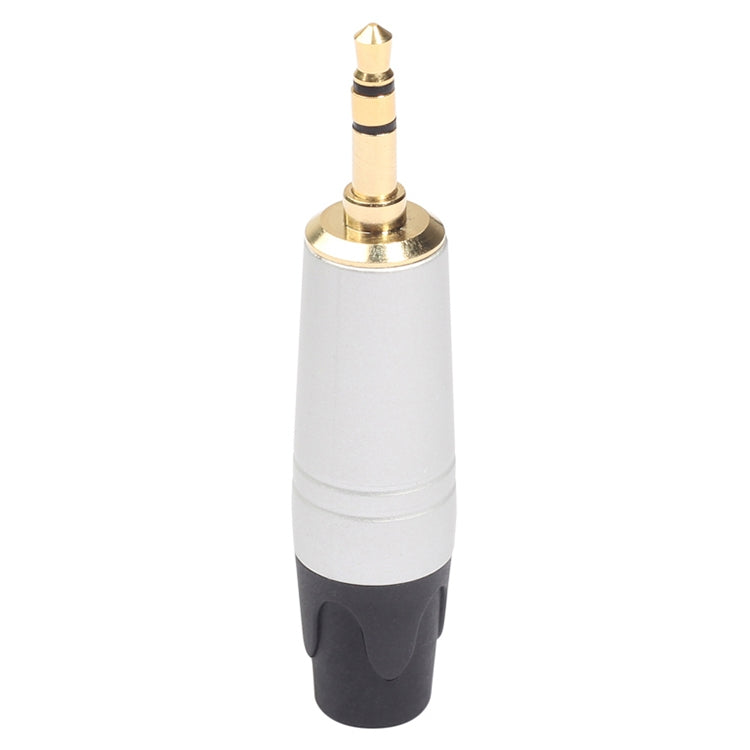 Mini conector de Audio de 3,5mm, adaptador de auriculares chapado en oro para auriculares estéreo DIY, auriculares y auriculares de reparación, Silver