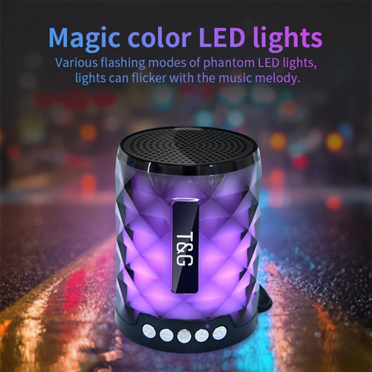 T&G TG155 Bluetooth 4.2 Mini Altavoz Bluetooth Inalámbrico Portátil con Luces de Colores
