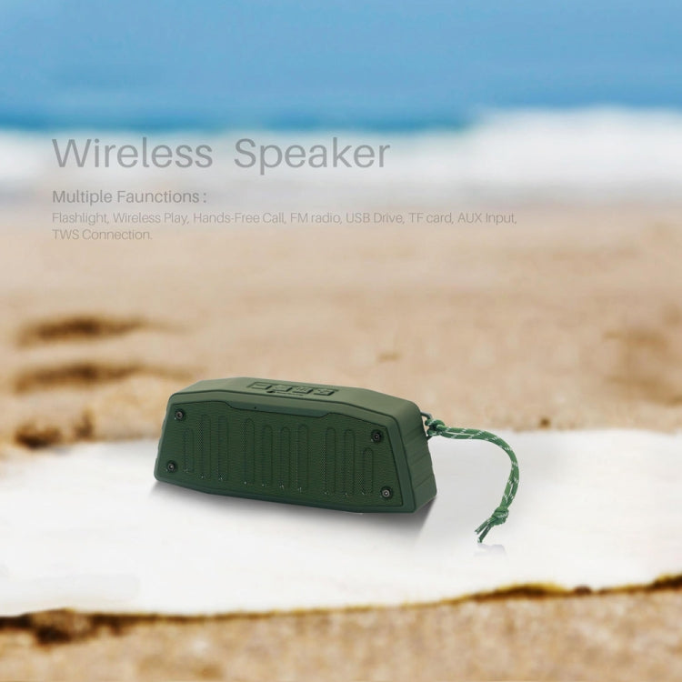 NewRixing NR-4019 Altavoz Bluetooth portátil para exteriores con función de llamada manos libres, compatible con tarjeta TF, USB, FM y AUX