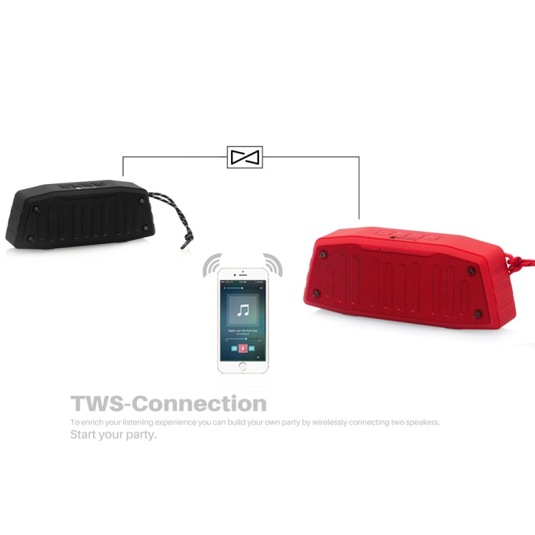 NewRixing NR-4019 Altavoz Bluetooth portátil para exteriores con función de llamada manos libres, compatible con tarjeta TF, USB, FM y AUX