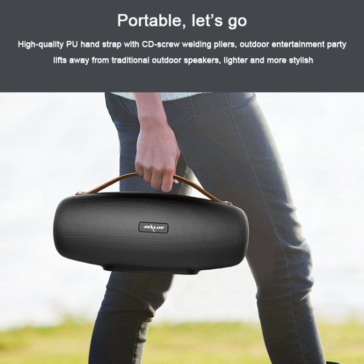 ZEALOT S27 Altavoz Bluetooth inalámbrico de graves multifuncional, micrófono incorporado, compatible con llamadas Bluetooth, tarjeta AUX y TF y altavoces de 1x93 mm + 2x66 mm, S27