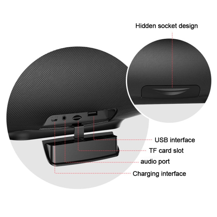 ZEALOT S27 Altavoz Bluetooth inalámbrico de graves multifuncional, micrófono incorporado, compatible con llamadas Bluetooth, tarjeta AUX y TF y altavoces de 1x93 mm + 2x66 mm, S27