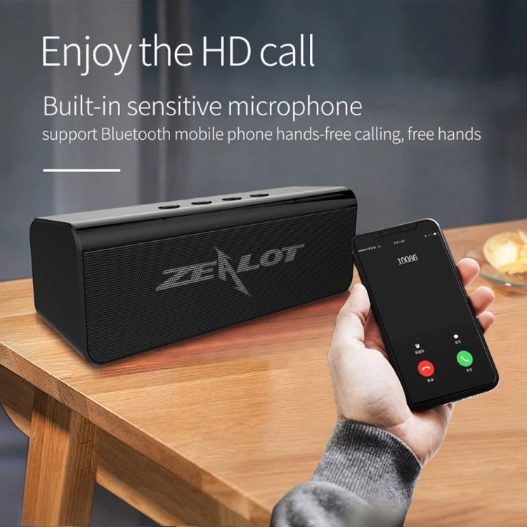 ZEALOT S31 10W 3D Altavoz Bluetooth inalámbrico estéreo HiFi, compatible con tarjeta manos libres/USB/AUX/TF, S31