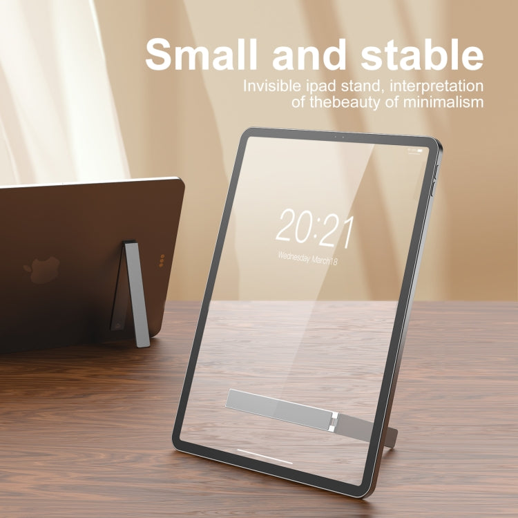 R-JUST PB07 Soporte para tableta de aleación de aluminio portátil plegable magnético de forma lineal