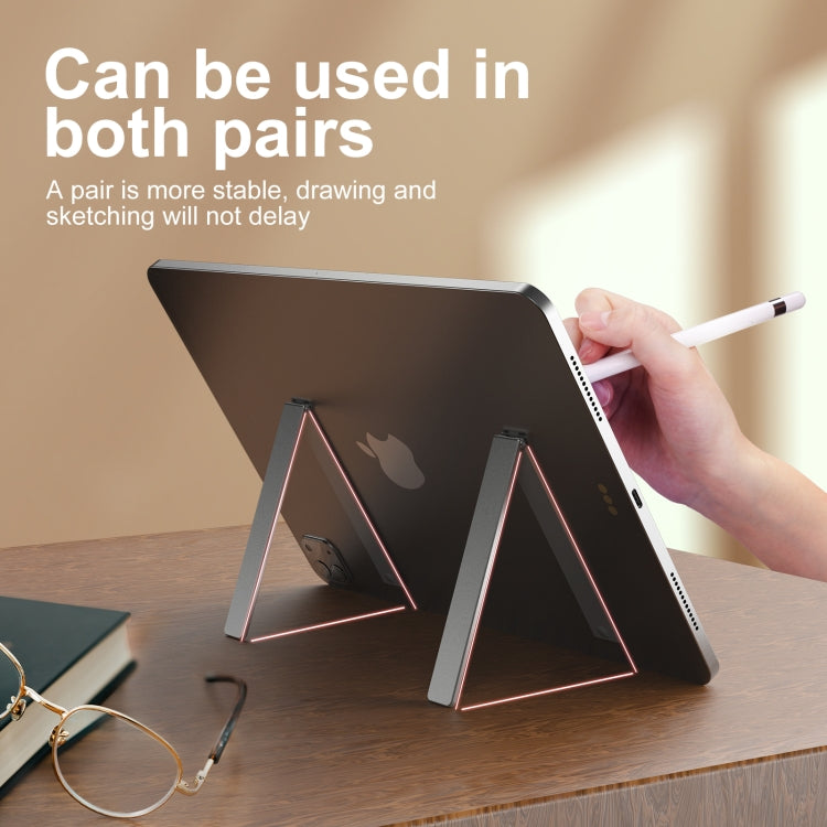 R-JUST PB07 Soporte para tableta de aleación de aluminio portátil plegable magnético de forma lineal