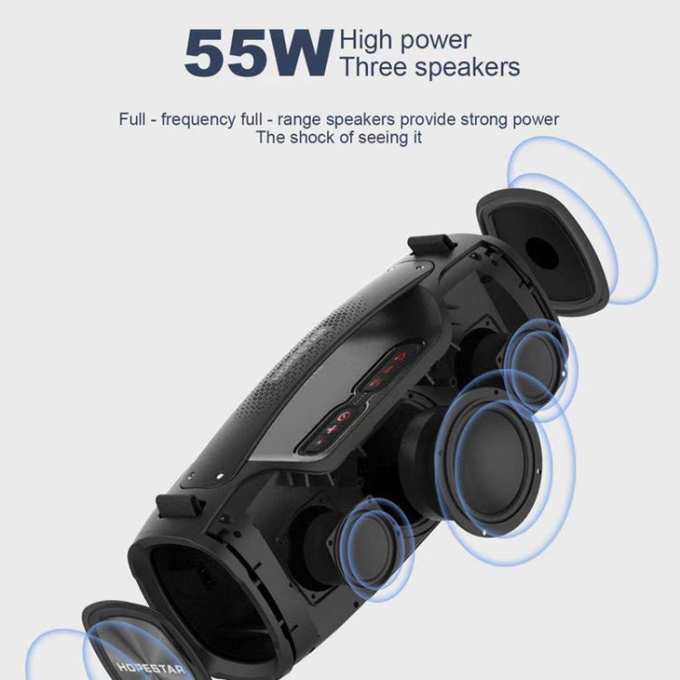 Altavoz Bluetooth portátil para exteriores HOPESTAR A6X TWS con luces musicales coloridas, soporte para banco de energía, llamadas manos libres, disco U, tarjeta TF y AUX de 3,5 mm, A6X Black, A6X Green
