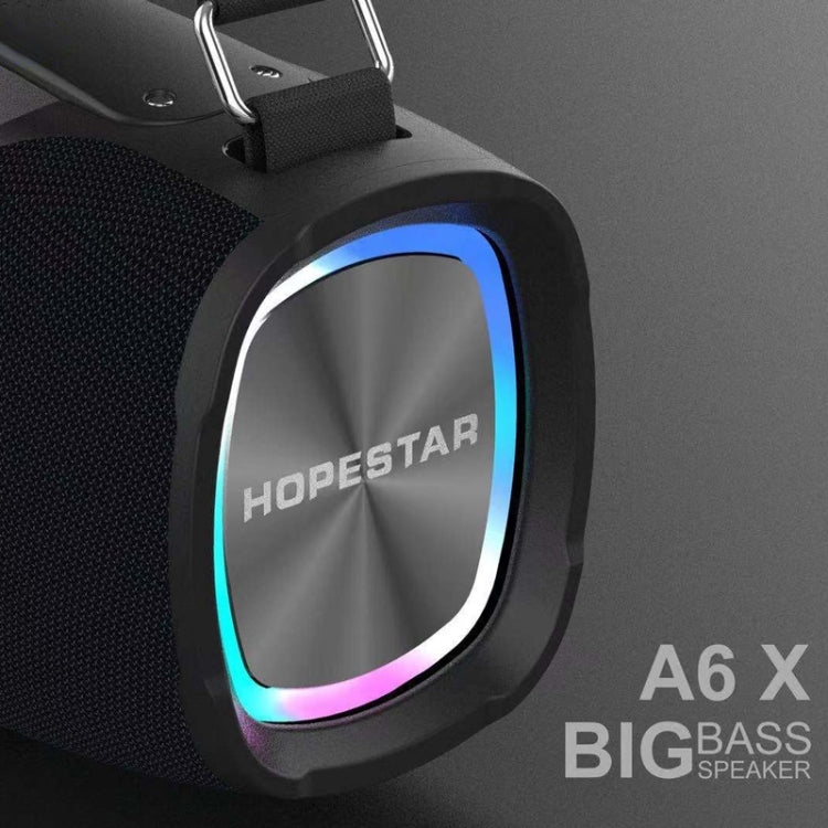 Altavoz Bluetooth portátil para exteriores HOPESTAR A6X TWS con luces musicales coloridas, soporte para banco de energía, llamadas manos libres, disco U, tarjeta TF y AUX de 3,5 mm, A6X Black, A6X Green
