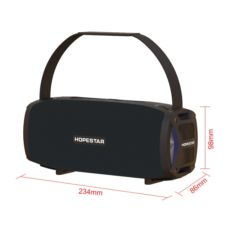 HOPESTAR H24 Pro TWS Altavoz Bluetooth portátil con textura tejida impermeable para exteriores con luz rítmica, compatible con llamadas manos libres, disco U, tarjeta TF y AUX y FM de 3,5 mm, H24 Pro Black, H24 Pro Grey, H24 Pro Blue, H24 Pro Red