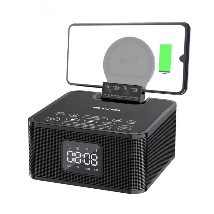 Wei Y332 Altavoz Bluetooth 5.0 con carga inalámbrica, compatible con llamadas de voz manos libres