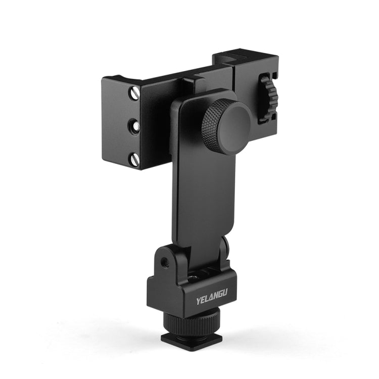 YELANGU PC10 Soporte de abrazadera de teléfono de disparo vertical horizontal giratorio de 360 grados