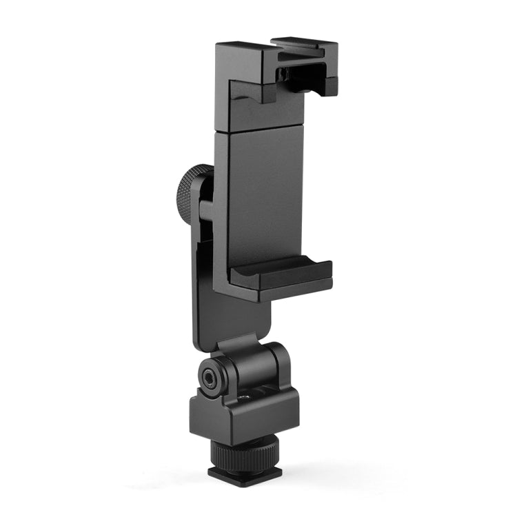 YELANGU PC10 Soporte de abrazadera de teléfono de disparo vertical horizontal giratorio de 360 grados