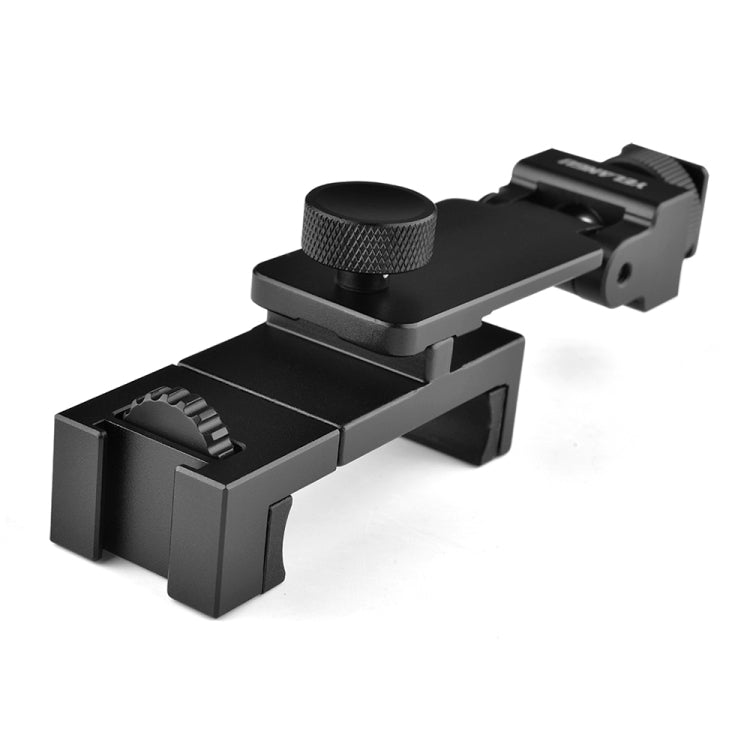 YELANGU PC10 Soporte de abrazadera de teléfono de disparo vertical horizontal giratorio de 360 grados
