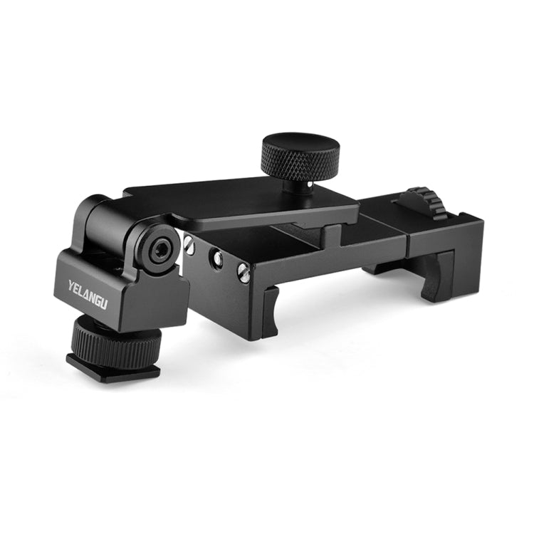 YELANGU PC10 Soporte de abrazadera de teléfono de disparo vertical horizontal giratorio de 360 grados
