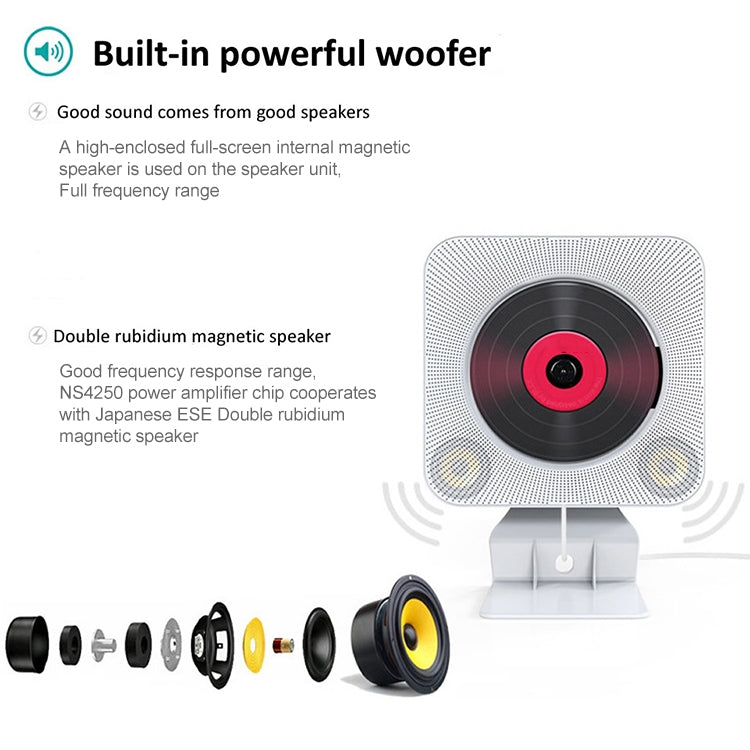 El reproductor de CD portátil con altavoz Bluetooth y pantalla digital de segunda generación con control remoto, Digital Display
