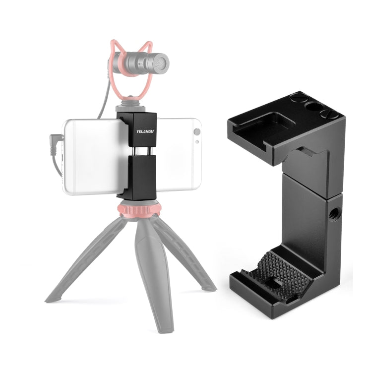 YELANGU PC141 Soporte telescópico automático para teléfono estilo resorte con soporte de base de zapata fría, PC141