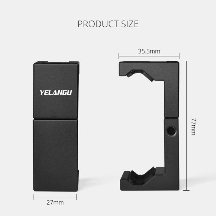YELANGU PC141 Soporte telescópico automático para teléfono estilo resorte con soporte de base de zapata fría, PC141