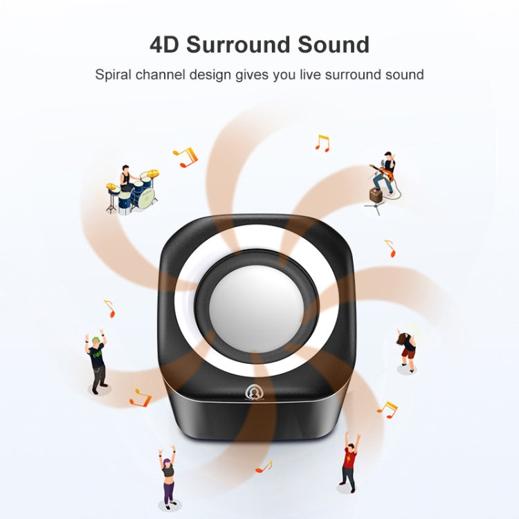 Mini altavoz con cable con sonido de subwoofer 9D controlado por cable USB A1, versión Premium, Premium Version