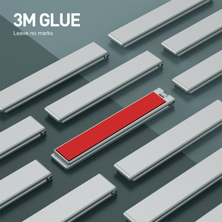 R-JUST SJ07 Soporte para teléfono móvil de aleación de aluminio portátil plegable magnético de forma lineal, SJ07