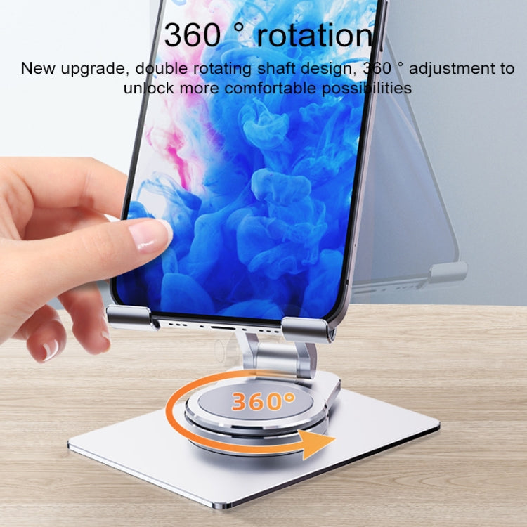 R-JUST HZ26 Soporte para teléfono plegable de aleación de aluminio giratorio de 360 grados, HZ26 Phone Holder