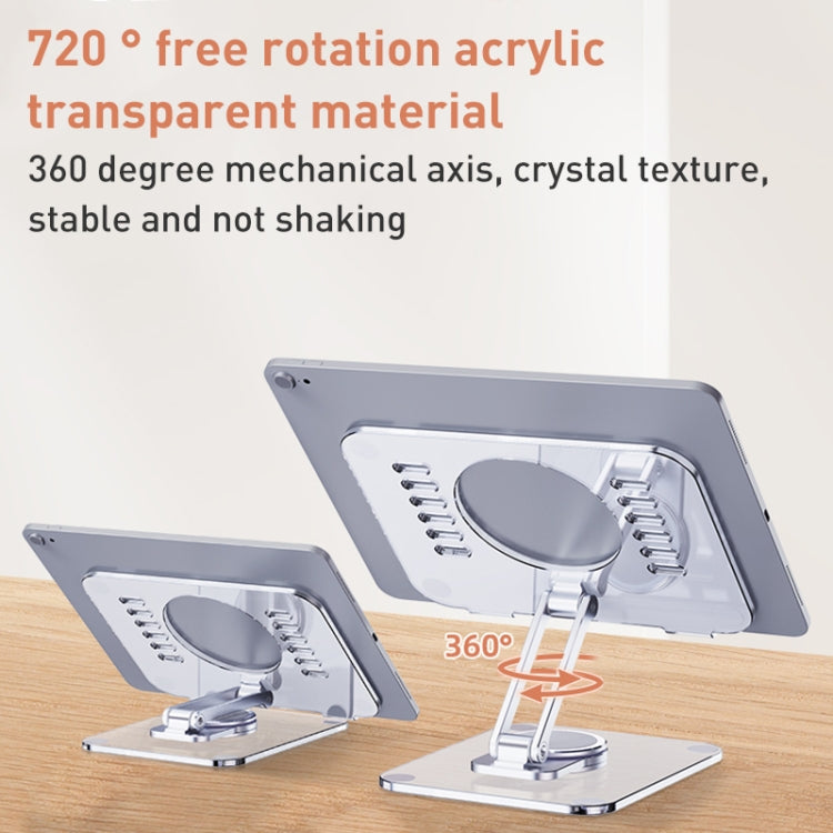 Soporte para tableta de escritorio giratorio de 360 grados acrílico R-JUST T632, T632 Tablet Stand