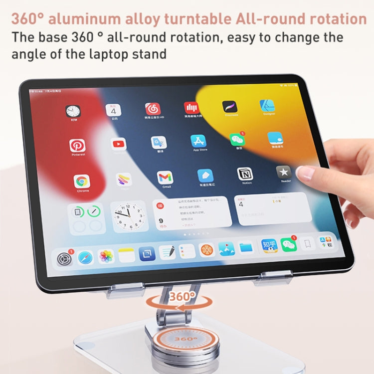 Soporte para tableta de escritorio giratorio de 360 grados acrílico R-JUST T632, T632 Tablet Stand