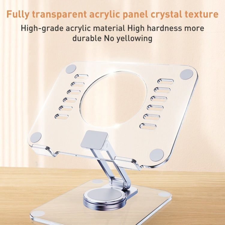 Soporte para tableta de escritorio giratorio de 360 grados acrílico R-JUST T632, T632 Tablet Stand